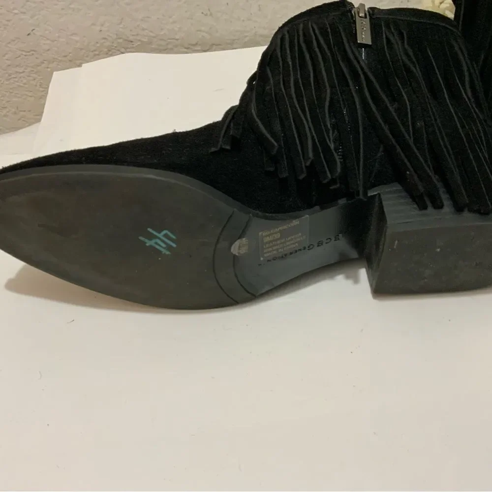 BCBG Capricorn Leather Fringed Bootie, Size  9/ 39 - Picture 8 of 13